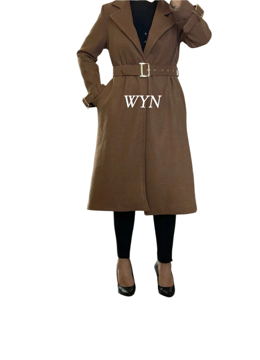 Manteau Long Élégant – Ceinturé & Structuré