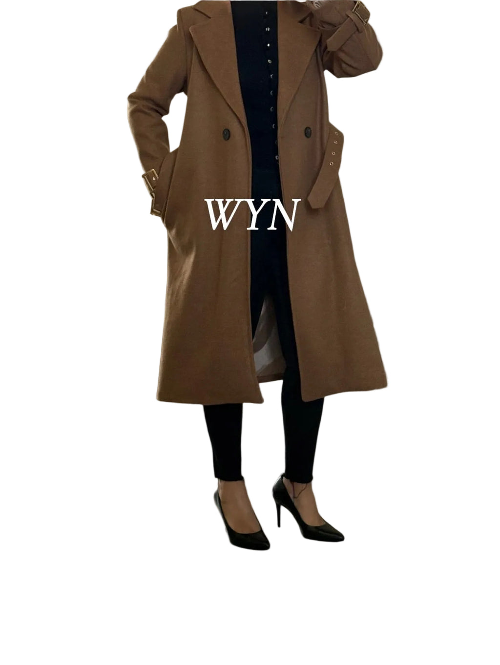 Manteau Long Élégant – Ceinturé & Structuré