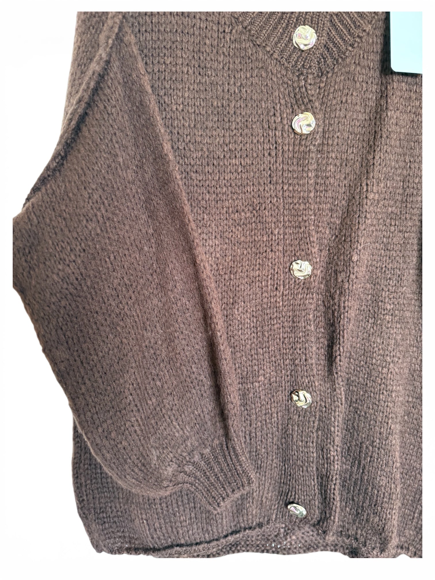 Cardigan Oversize – Manches Bouffantes & Boutons